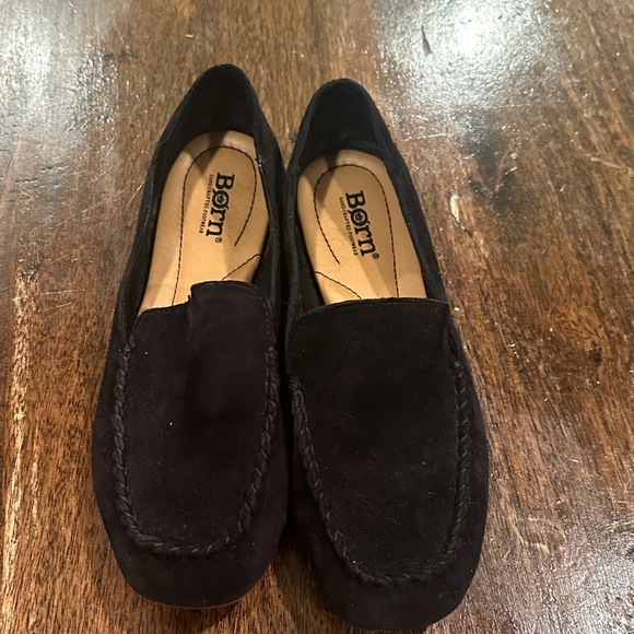 Born Womens Dark Suede Loafers - Picture 6 of 6